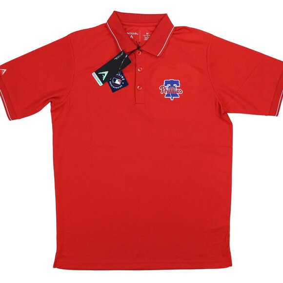 Philadelphia Phillies MLB Baseball Short Sleeve Antigua Affluent Polo Shirt NWT - Picture 1 of 2